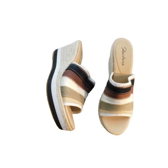 Skechers Multicolor Striped Women's Sandals - Picture 1 of 4